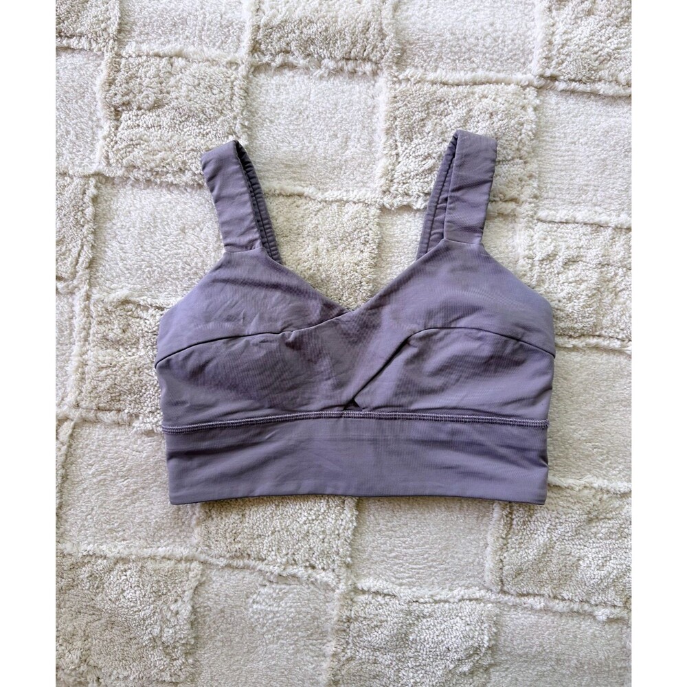 Lululemon Wild Twist Bra Top Womens 8 Dusty Dawn Purple Yoga Wireless Bralette